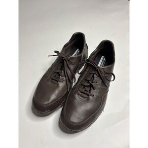 Rockport Mens 13 Brown Leather Lace up Casual Walking Shoe Classic Church